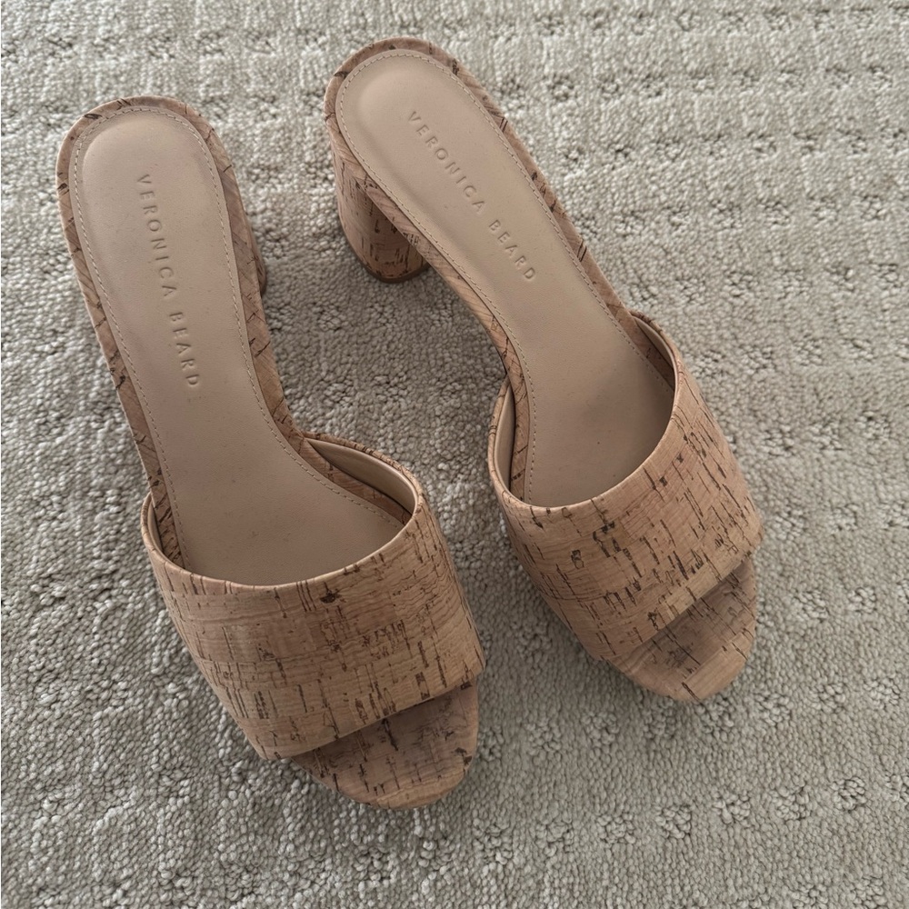 Veronica Beard cork Dali platform sandals
